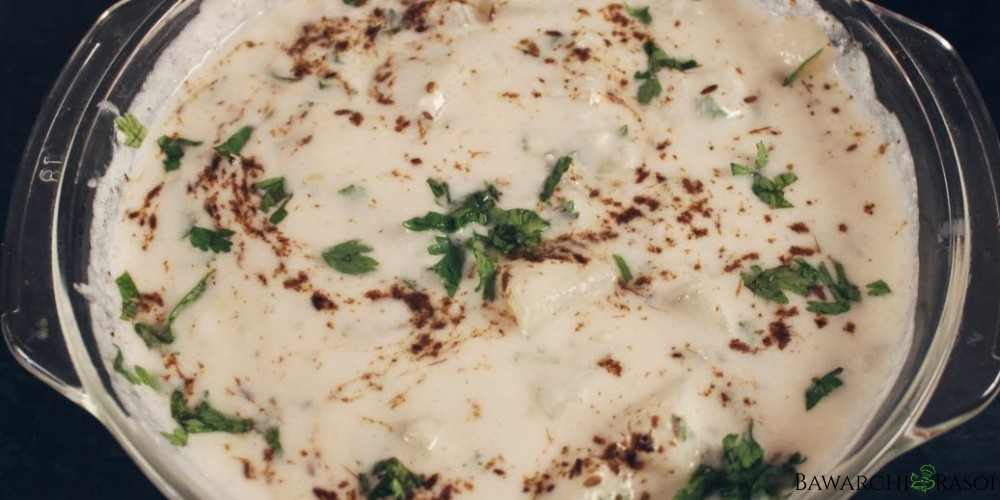 Aloo Raita ( Potato in Spiced Yoghurt )