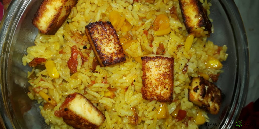 Corn and Paneer Rice