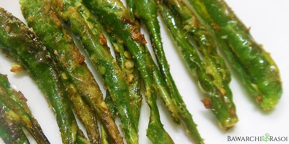 Simple Mirchi Fry ( Green Chilli Fry )