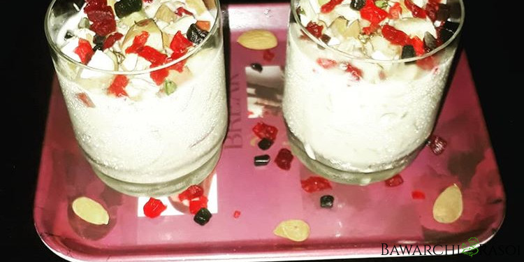 Vermicelli Custard with Fruits and Dry Fruits