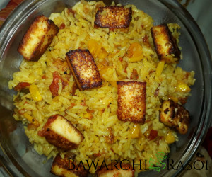 Corn and Paneer Rice