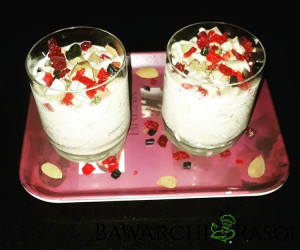 Vermicelli Custard with Fruits and Dry Fruits